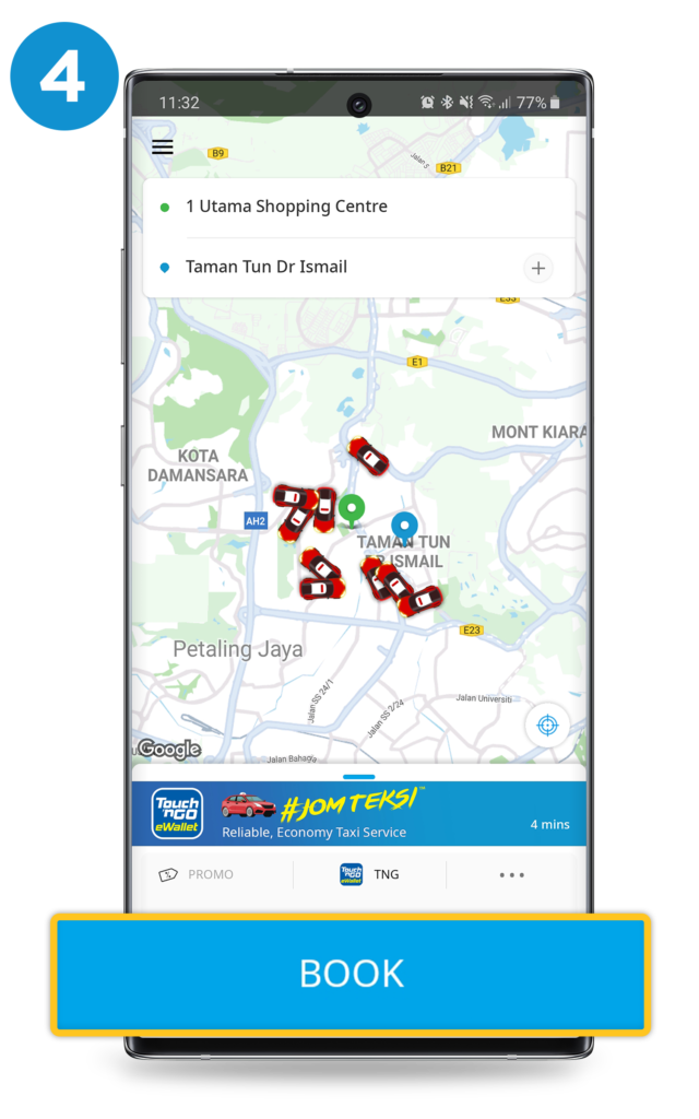 Touch n' Go eWallet Cashback RM3 - EzCab