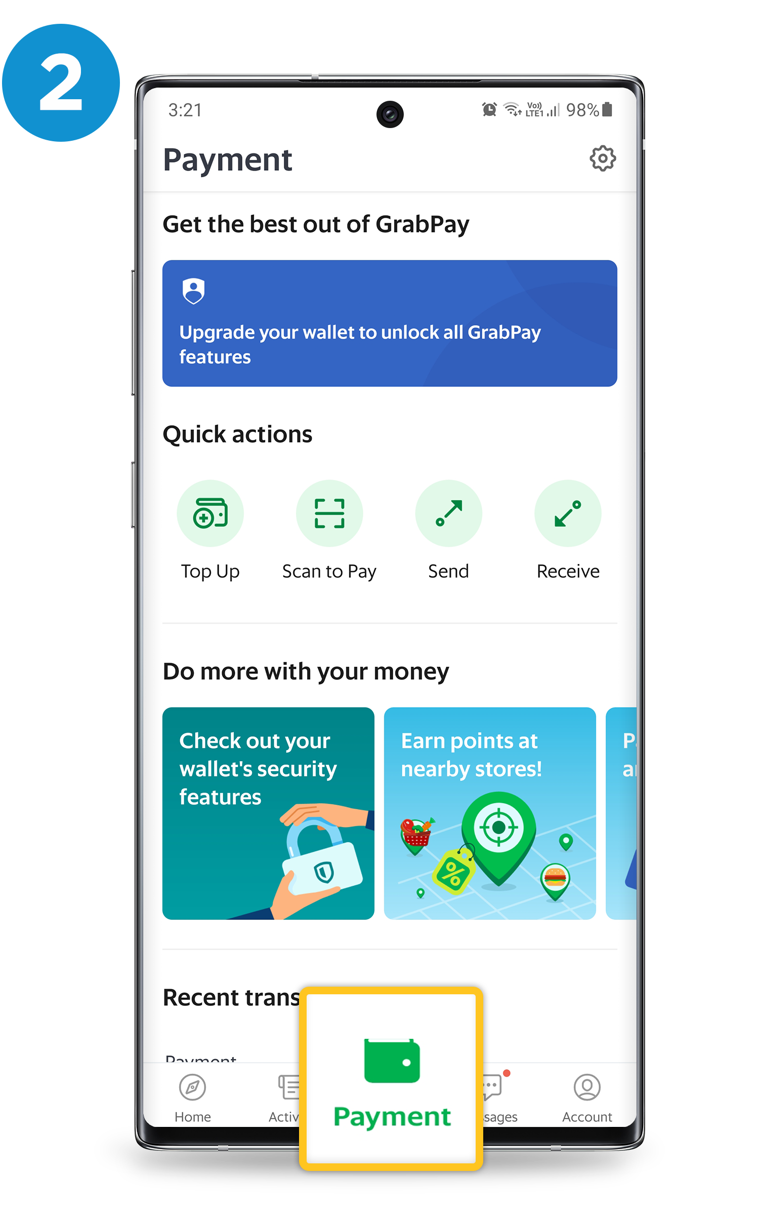 how to top up grab wallet using google pay